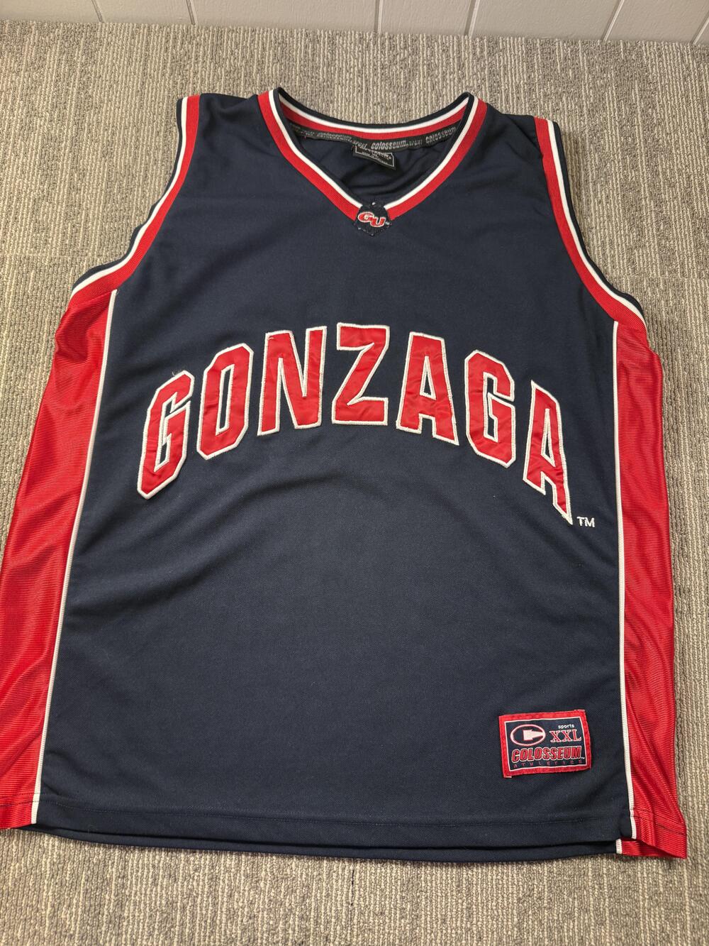 Gonzaga Bulldogs Jersey Mens XL Blue NCAA Basketball Colosseum Number 33